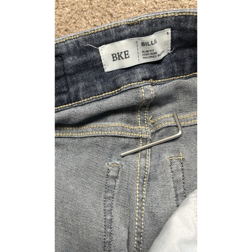 BKE Billie Jeans Womens Size 28x33.5 Slim Fit High-Rise Bootcut Distressed Denim - Picture 10 of 10